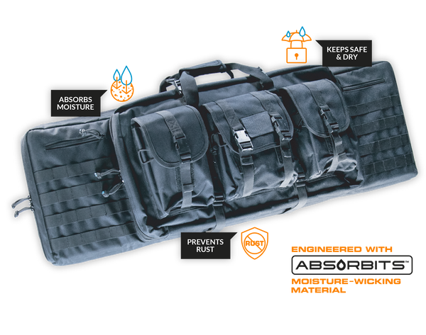 Inside of BONE-DRI Rust Prevention Dual Rifle Case